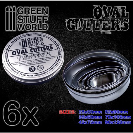 Green Stuff World Oval Cutters for Bases