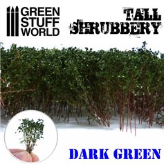Green Stuff World TALL SHRUBBERY - DARK GREEN