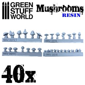 Green Stuff World 40x Resin Mushrooms and Toadstools