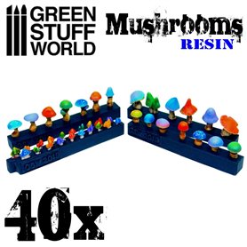 Green Stuff World 40x Resin Mushrooms and Toadstools
