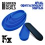 Green Stuff World 5x Containment Moulds for Bases – Oval