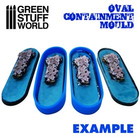 Green Stuff World 5x Containment Moulds for Bases – Oval