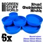 Green Stuff World CONTAINMENT MOULDS FOR BASES - ROUND - 6szt.