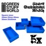 Green Stuff World CONTAINMENT MOULDS FOR BASES - SQUARE - 5szt.
