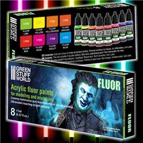 Green Stuff World Set x8 Fluor Paints