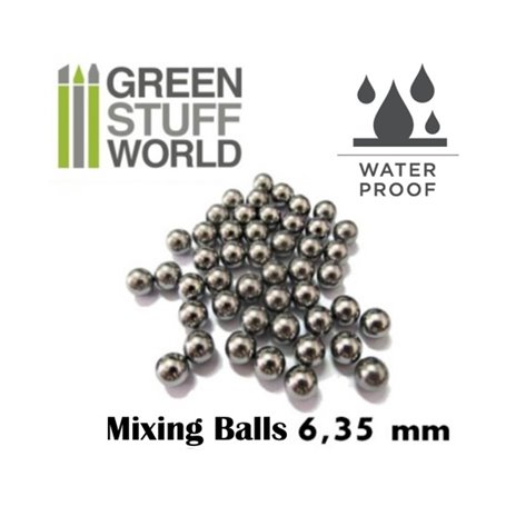 Green Stuff World Mixing Paint Steel Bearing Balls in 6.35mm