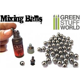 Green Stuff World MIXING PAINT STEEL BEARING BALLS - 6.35mm