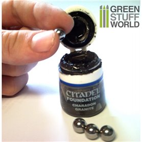 Green Stuff World MIXING PAINT STEEL BEARING BALLS - 6.35mm