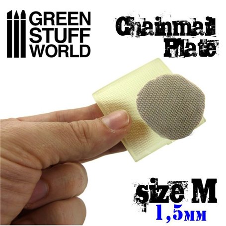 Green Stuff World Texture Plate - ChainMail - Size M