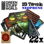 Green Stuff World 2D Neoprene Terrain set - 22 pieces