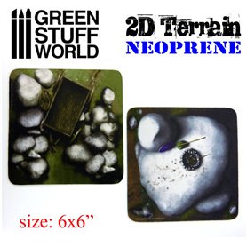 Green Stuff World 2D Neoprene Terrain set - 22 pieces