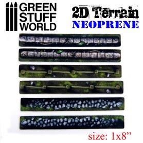 Green Stuff World 2D Neoprene Terrain set - 22 pieces