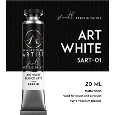 Scalecolor Artist Art White - farba akrylowa w tubce 20ml