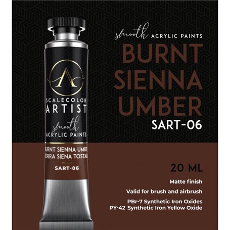 Scalecolor Artist Burnt Sienna Umber - farba akrylowa w tubce 20ml