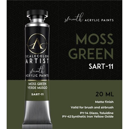 Scalecolor Artist Moss Green - farba akrylowa w tubce 20ml