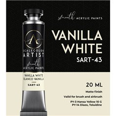 Scale 75 SCALECOLOR ARTIST - farba akrylowa w tubce VANILLA WHITE - 20ml