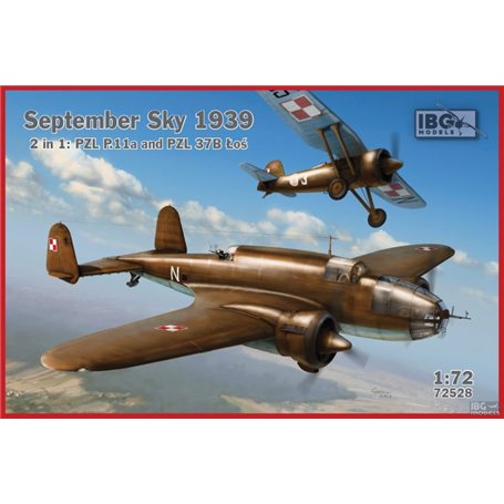 IBG 1:72 September Sky 1939 PZL P.11A + PZL 37B Łoś