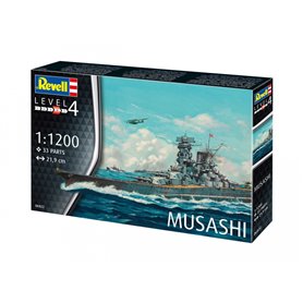 Revell 1:1200 IJN Musashi - MODEL SET - z farbami