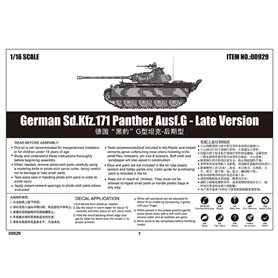Trumpeter 1:16 Pz.Kpfw.V Panther Ausf.G późna wersja