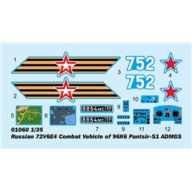 Trumpeter 1:35 72V6E4 COMBAT VEHICLE OF Pantsir-S1 ADMGS