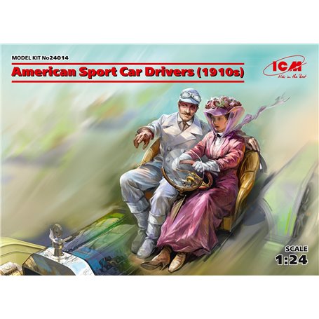 ICM 24014 Car Drivers American Sports 1/24 Scale Plastic Model Kit for sale online 