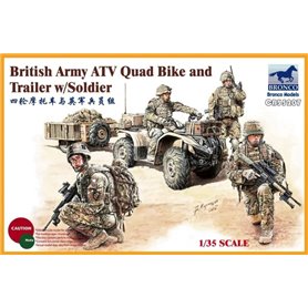 Bronco CB35207 British Army ATV Quad Bike& Trailer