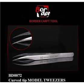 Border Model BD0072-2 HG Long Bend Model Tweezers