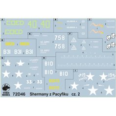 Toro 1:72 Kalkomanie Shermany z wysp Pacyfiku - cz.2