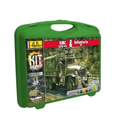 Heller 1:72 GMC w/infantry - CONSTRUCTOR KIT - w/paints 