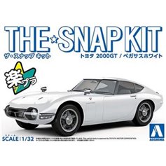 Aoshima 1:32 Toyota 2000GT - WHITE - THE SNAPKIT 