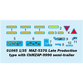 Trumpeter 01065 MAZ-537G Late w/ChMZAP-9990 semi-t