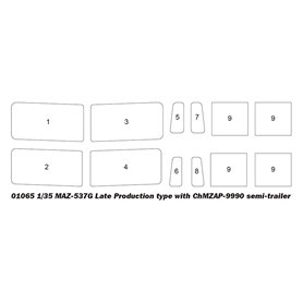 Trumpeter 01065 MAZ-537G Late w/ChMZAP-9990 semi-t
