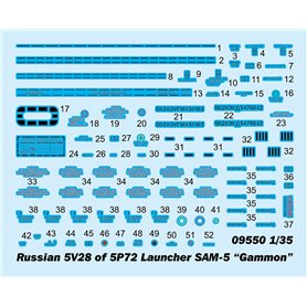Trumpeter 09550 5V28 of 5P72 Lauchner SAM-5 Gammon