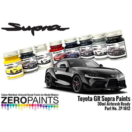 Zero Paints 1612-B Toyota GR Supra Black Metallic