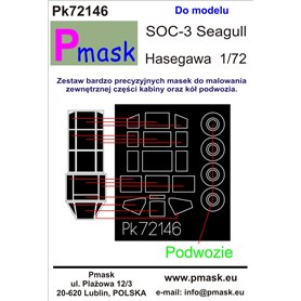 Pmask Pk72146 maski do kabin SOC-3 Seagul Hasegawa