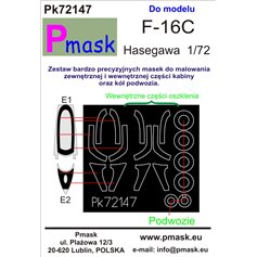 Pmask 1:72 Masks for F-16C - Hasegawa 