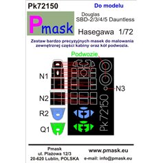 Pmask 1:72 Maski do SBD Dauntles dla Hasegawa