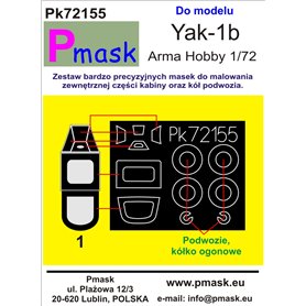 Pmask Pk72155 maski do kabin Yak-1b - Arma Hobby