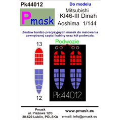 Pmask 1:144 Masks for Mitsubishi Ki-46-III Dinah - Aoshima 
