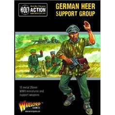 Bolt Action German Heer Support Group (HQ, Mortar & MMG)