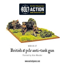 Bolt Action British Army 6 Pounder ATG & Crew