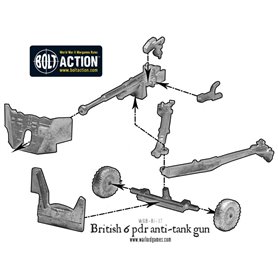 Bolt Action British Army 6 Pounder ATG & Crew