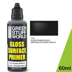 Green Stuff World GLOSS SURFACE PRIMER - BLACK - 60ml