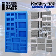 Green Stuff World SILICONE MOULD - CONTROL PANELS