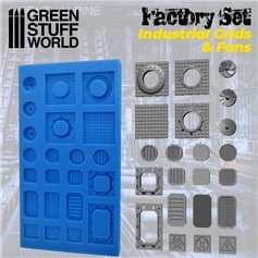 Green Stuff World SILICONE MOULDS - INDUSTRIAL GRIDS AND FANS