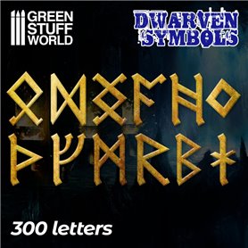 Green Stuf World Dwarven Symbols – 300 letters