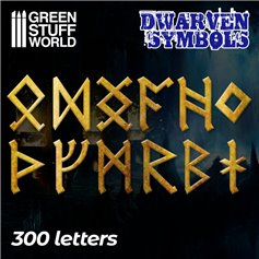 Green Stuff World DWARVEN SYMBOLS - 300 LETTERS