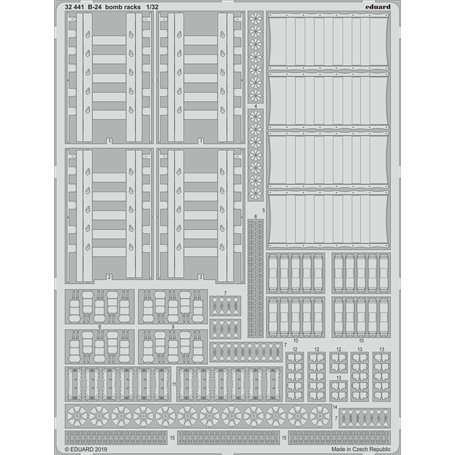 Eduard B-24 bomb racks 1/32 dla HOBBY BOSS