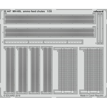 Eduard MH-60L ammo feed chutes 1/35 dla KITTY HAWK