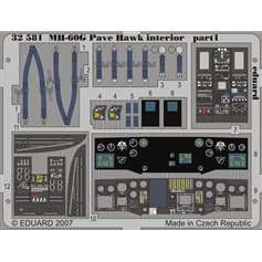 Eduard 1:35 Interior elements for MH-60G - Academy / MRC